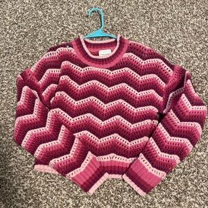 Pink Rose Multicolor Chevron Sweater